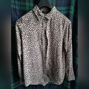 Tan and Black spotted blouse